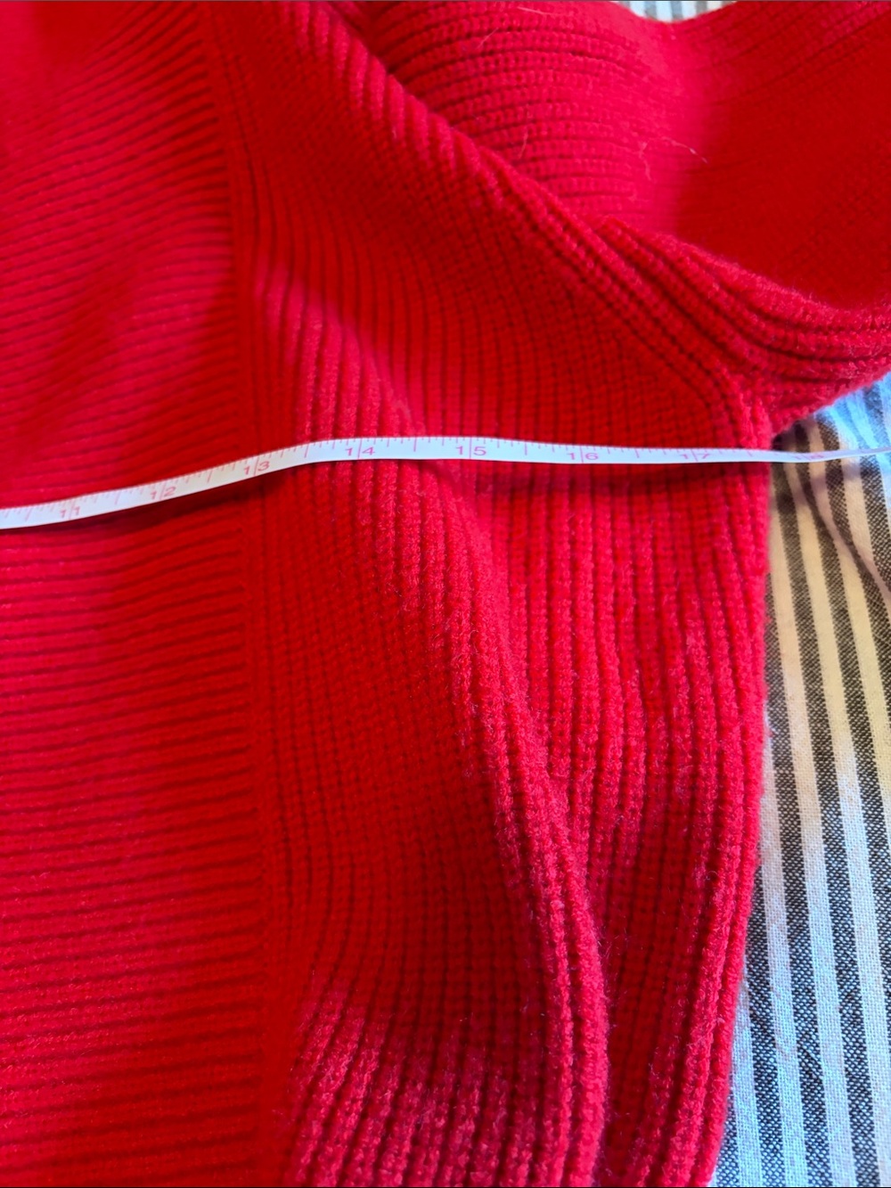 Ann Taylor Red Long Knit Belted Cardigan - Picture 6 of 7